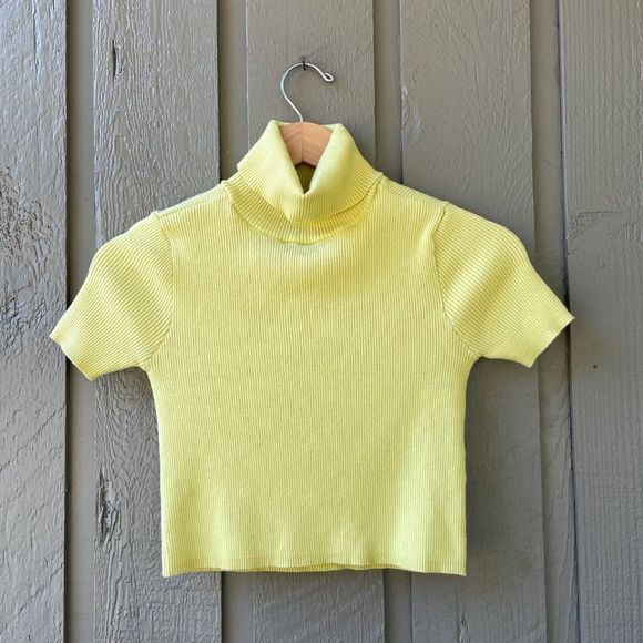 34 Garage Crop Short Sleeve Turtleneck 
